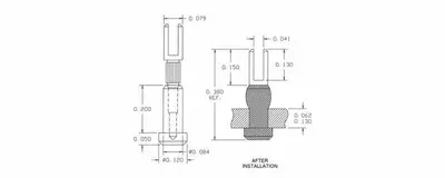 178R-04-04419 Insulated PTFE Slotted Terminal